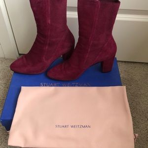 Stuart Weitzman Red Booties